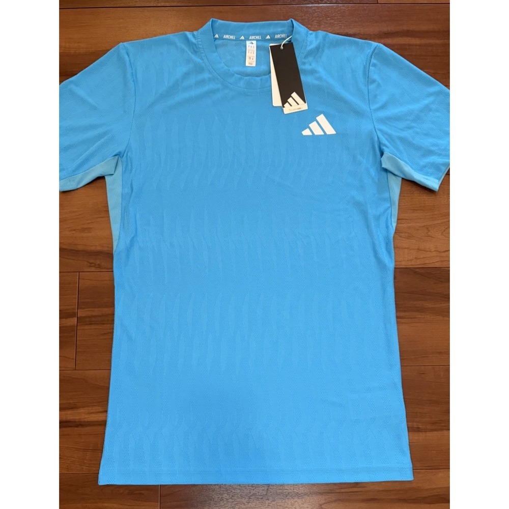 adidas Tennis Climacool+ AIRCHILL FreeLift Tee Sports Top Slim Fit Men's Small S - Picture 4 of 10